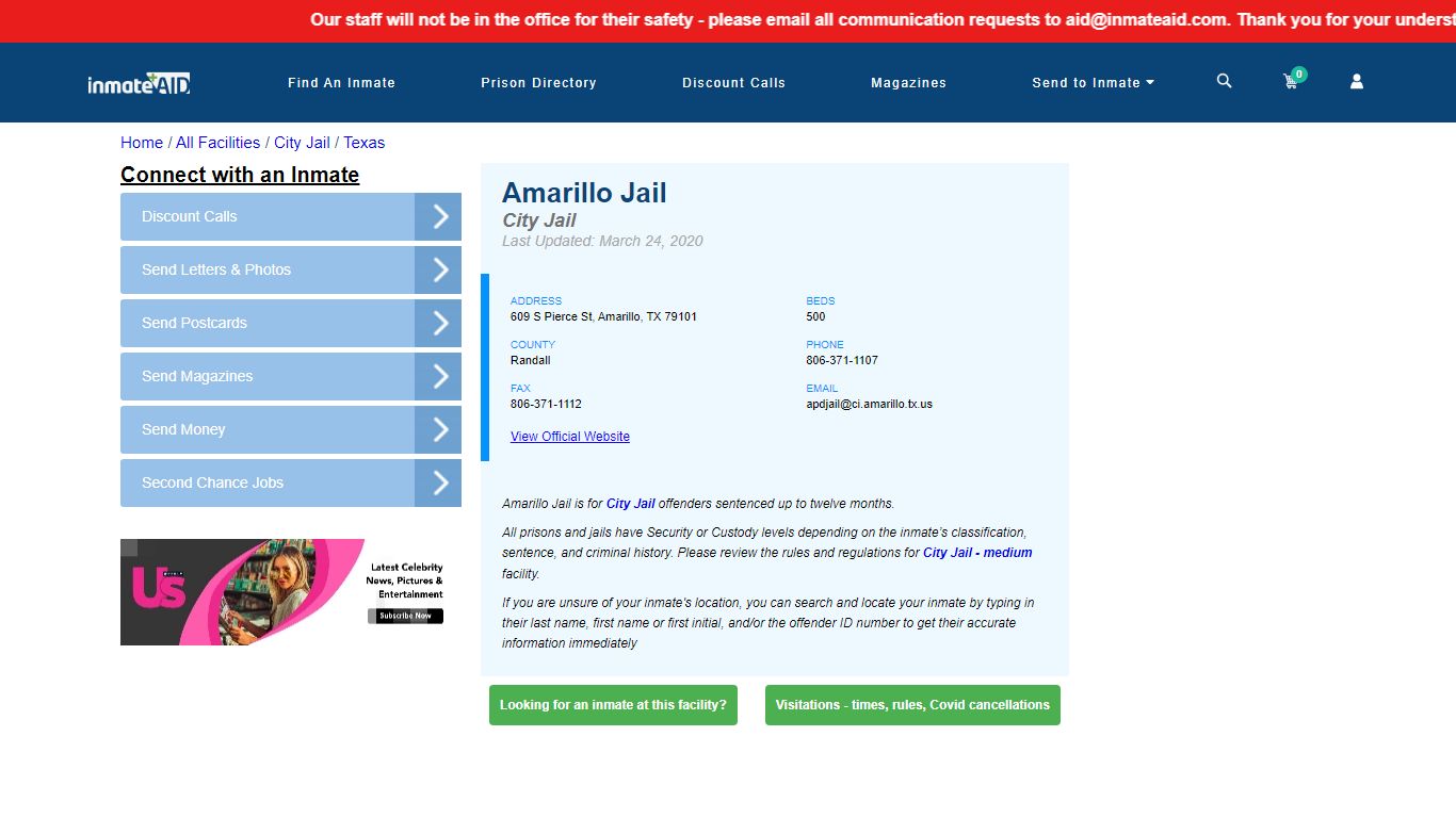 Amarillo Jail | Inmate Locator